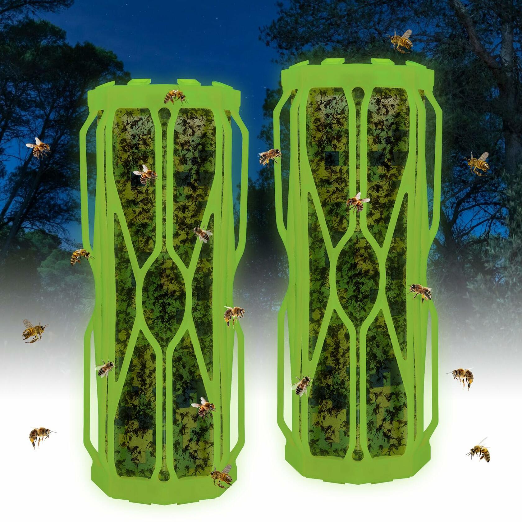 Dwcom Trap Wasp Traps Outdoor Hanging Fluorescent Green 2 Pack