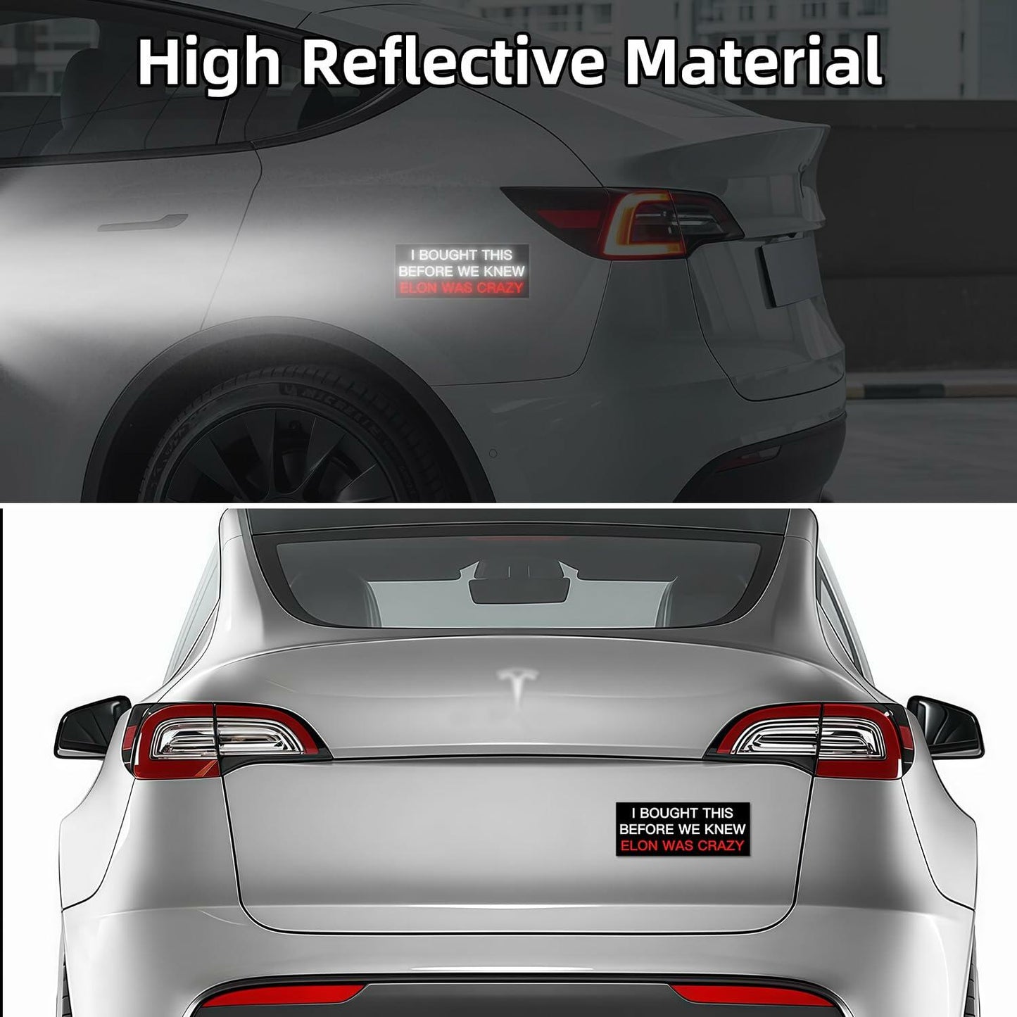 Funny Car Bumper Sticker 7.5x3 in Black 2 Pack – Humor Auto Decal Set