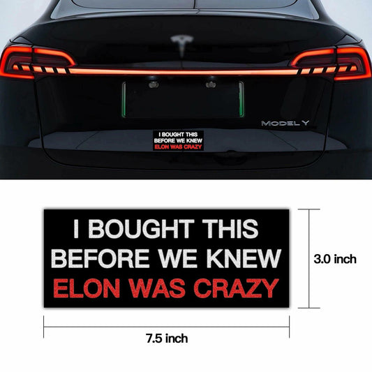 Funny Car Bumper Sticker 7.5x3 in Black 2 Pack – Humor Auto Decal Set