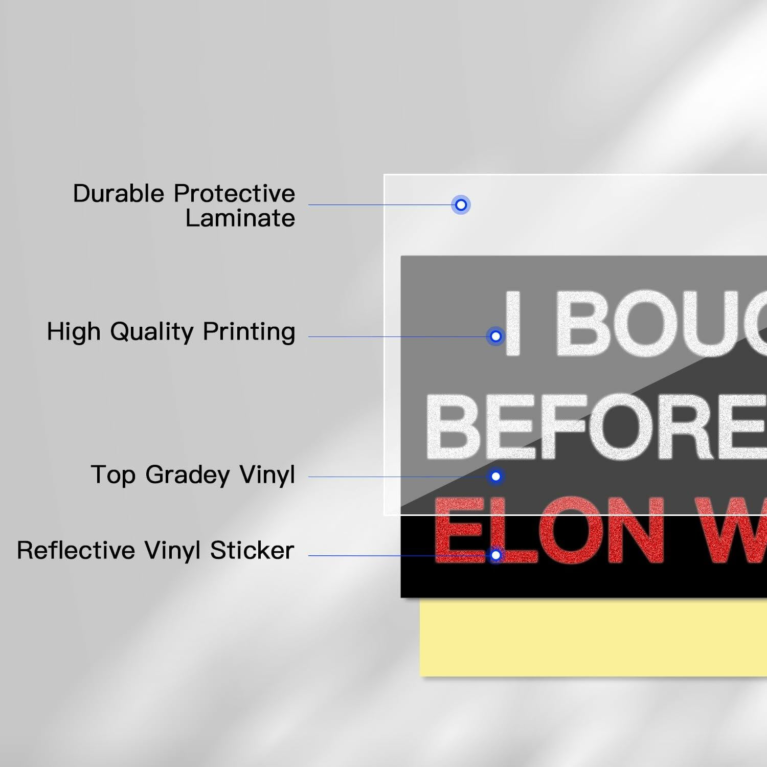 Funny Car Bumper Sticker 7.5x3 in Black 2 Pack – Humor Auto Decal Set