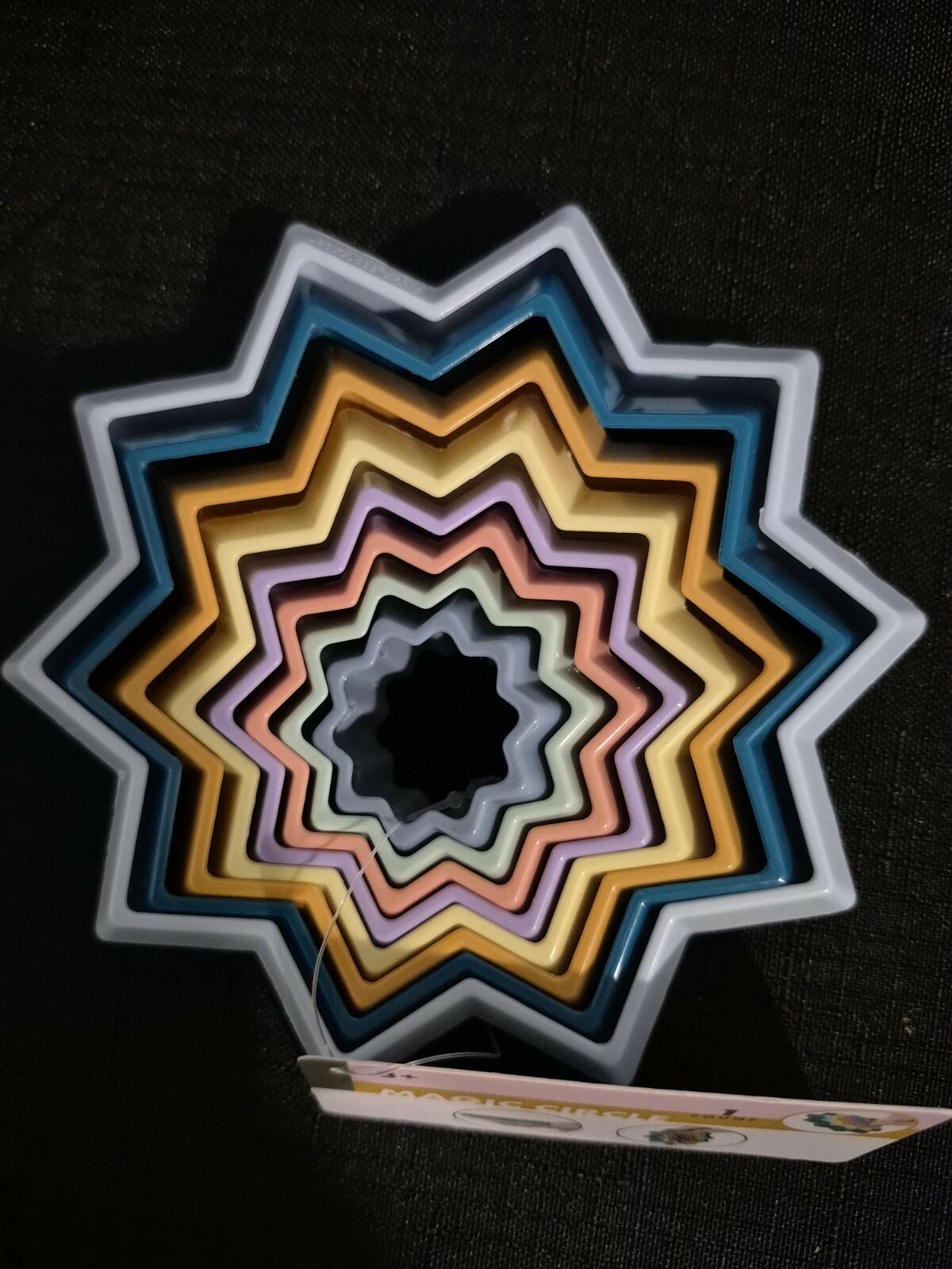 Unbranded Magic Circle Star Brain Teaser Cube Multi-Color Plastic Toy