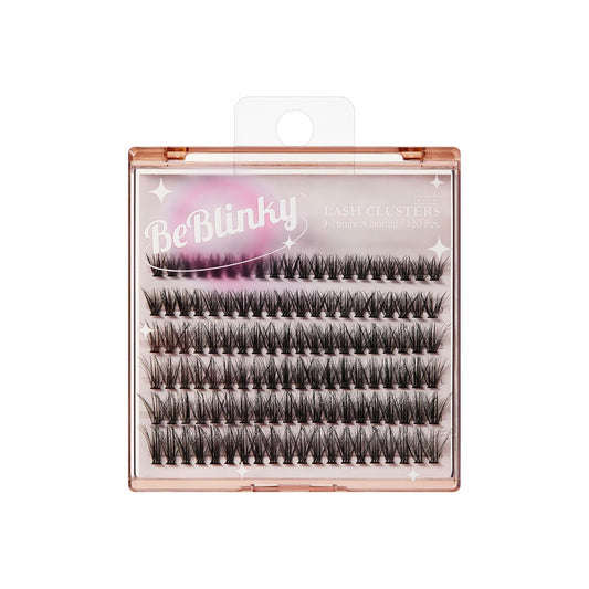 BeBlinky Lash Extension Kit 08, 9-16mm, Narrow Band, 120 Clusters Voluminous