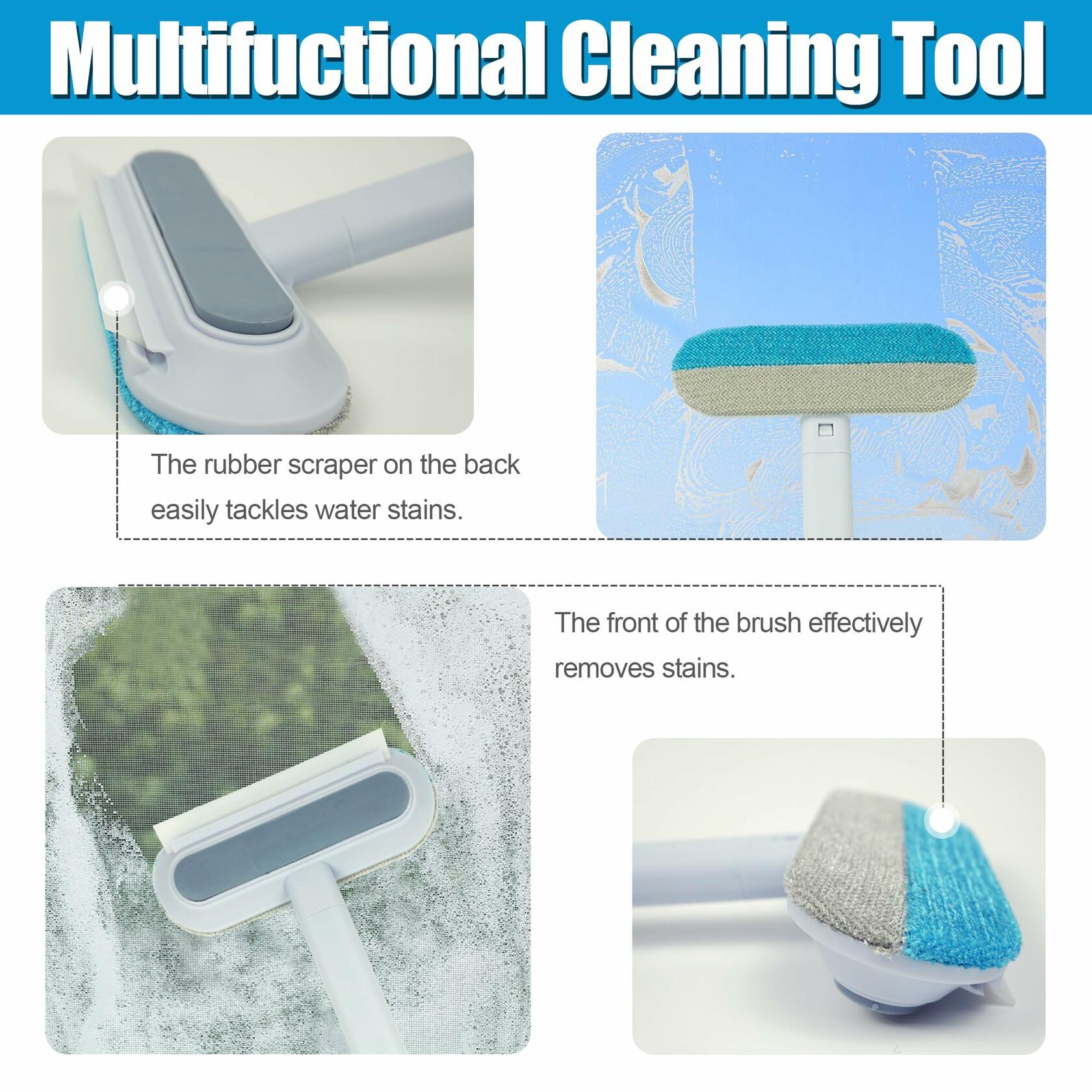 SWJDQS Pet Hair Removal Tool 2 Pieces 4 in 1 Multifunctional Broom Brush