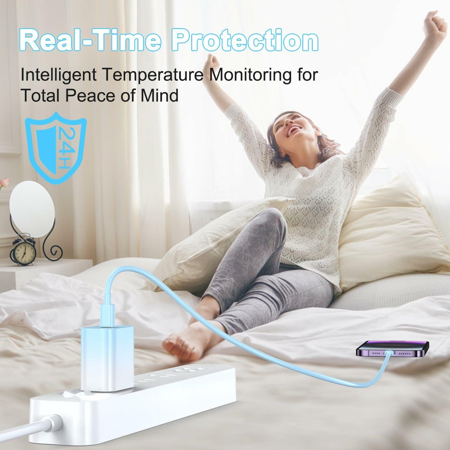 iGENJUN 2Pack USB C Charger Block 20W Fast Charging Type C Wall Charger Gradient