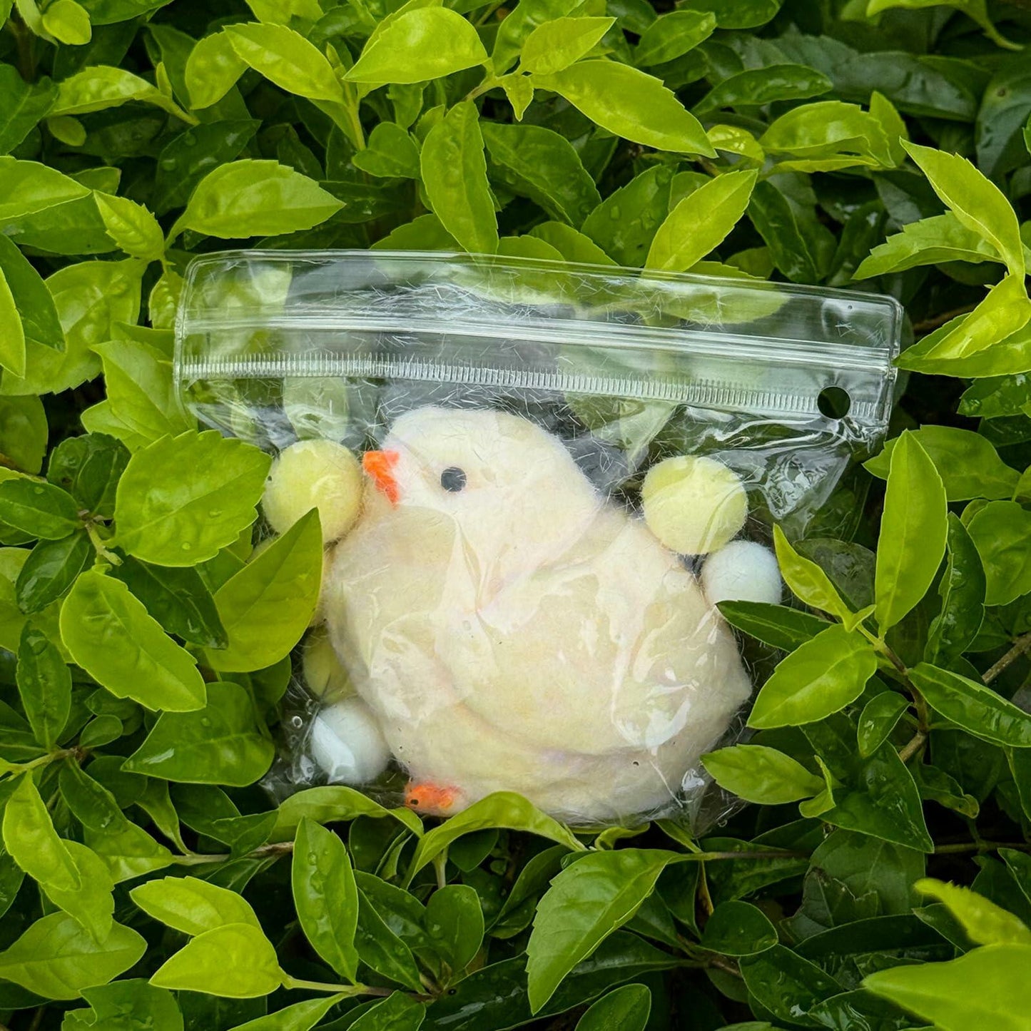 Gberlczz Handmade Chicken Squishy Stress Reliever Fuzzy Yellow Toy 3.52oz