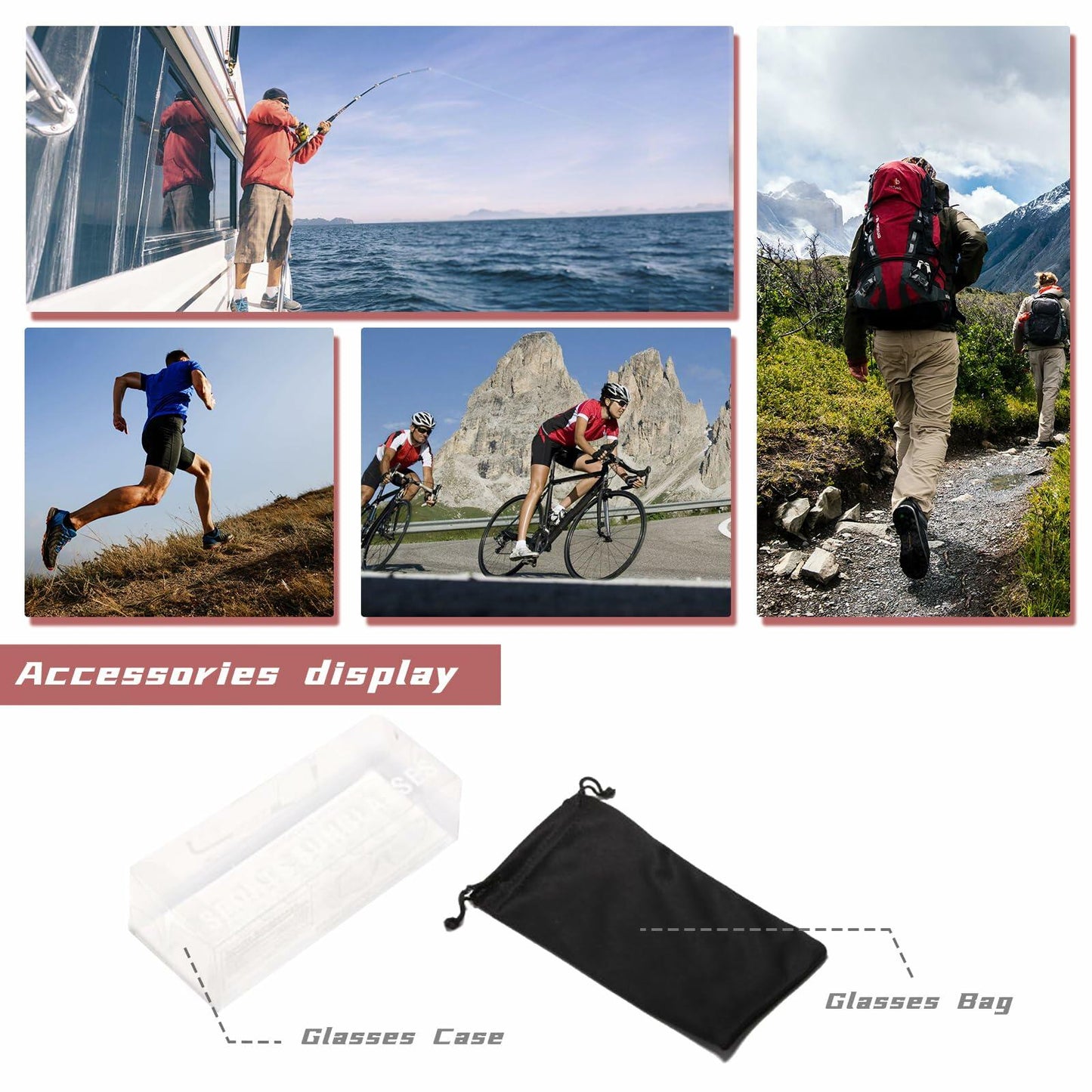 NICBOOY Sports Fan Oversized Sunglasses UV400 Adjustable Temple Unisex