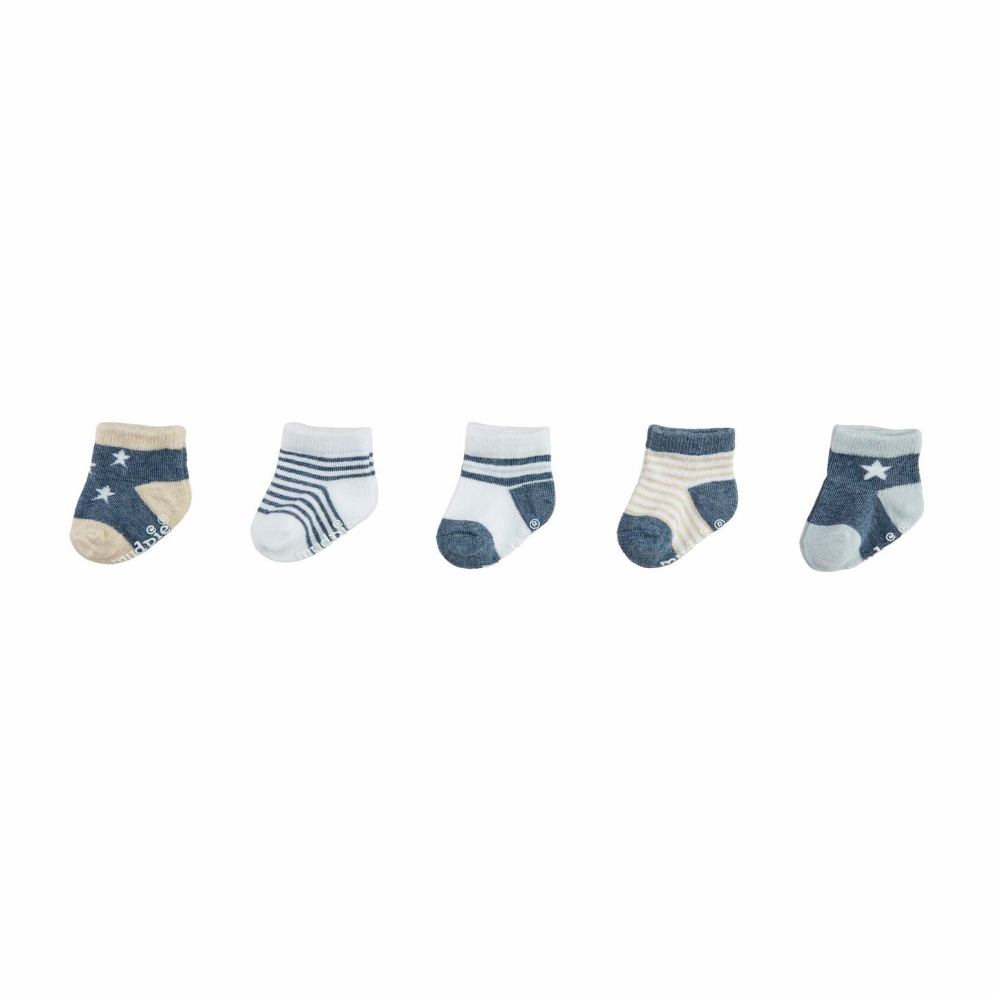 Mud Pie Children's Navy Star Sock Set; 0-6M