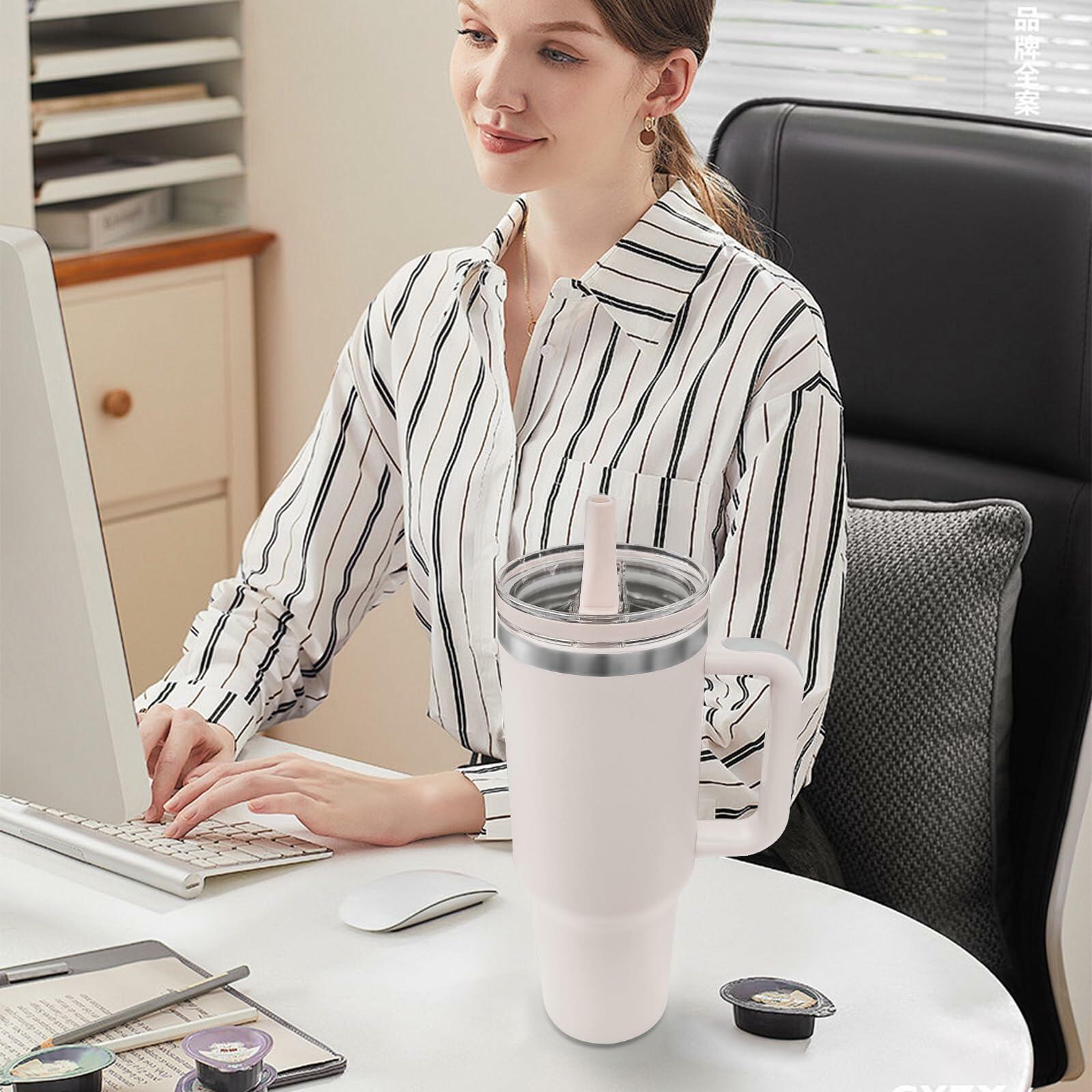 Replacement Lid for Stanley 40oz and 64oz Tumbler.Leakproof Flip Straw Lid Fit