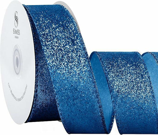 Meseey Glitter Ribbon 7/8 Inch x 25 Yards Sparkle Ribbon for Homecoming Mums