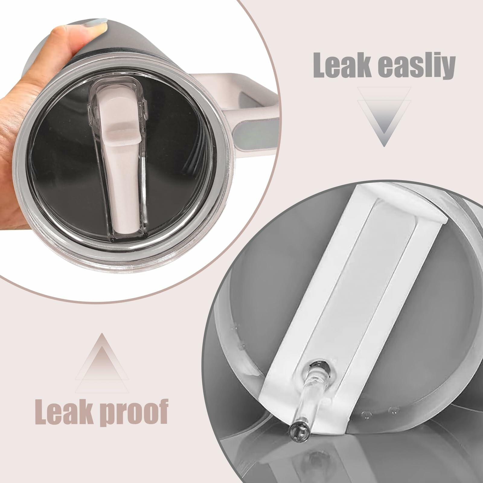 Replacement Lid for Stanley 40oz and 64oz Tumbler.Leakproof Flip Straw Lid Fit