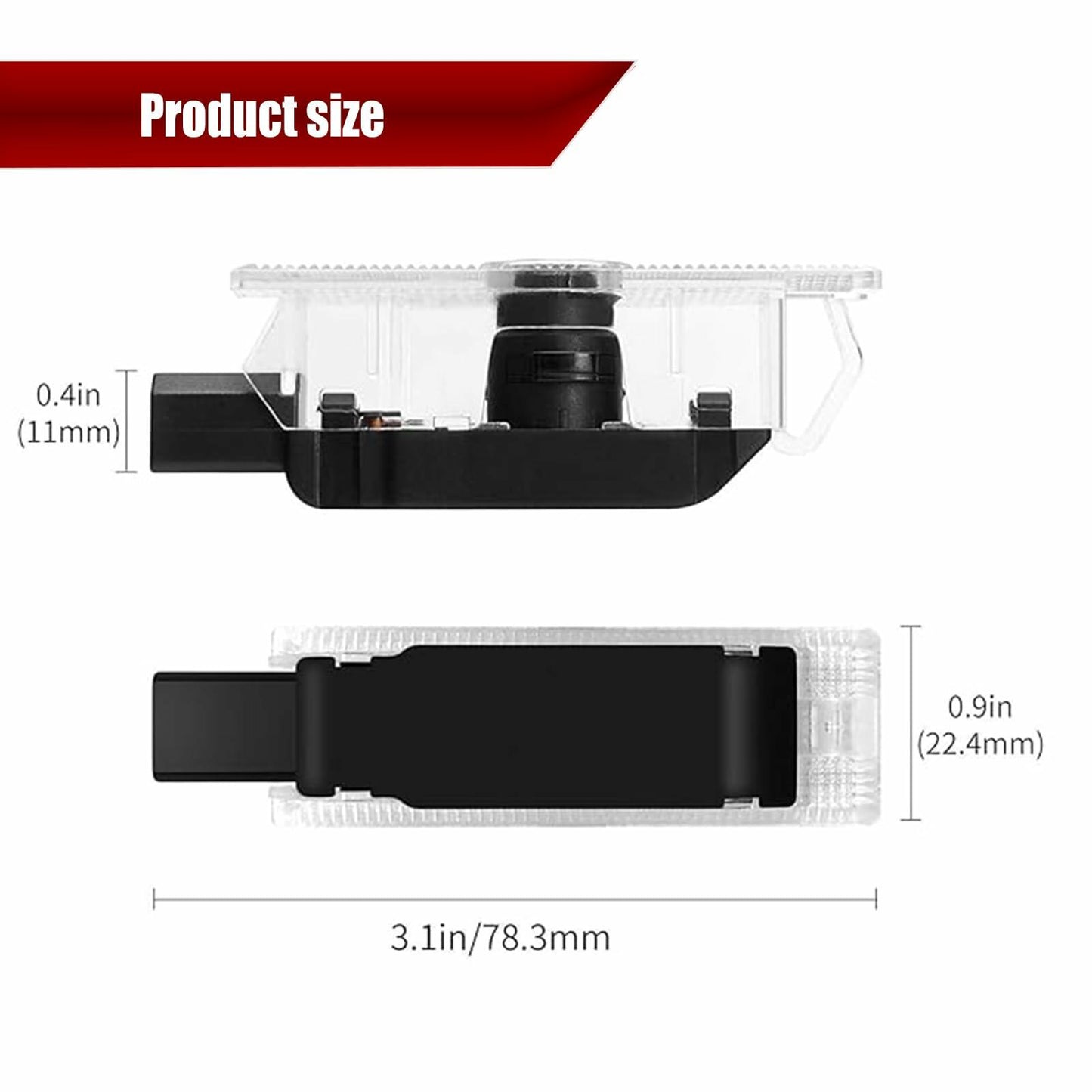 Reanna 2pcs Never Fade Car Door Lights Logo Projector Compatible with Dodge