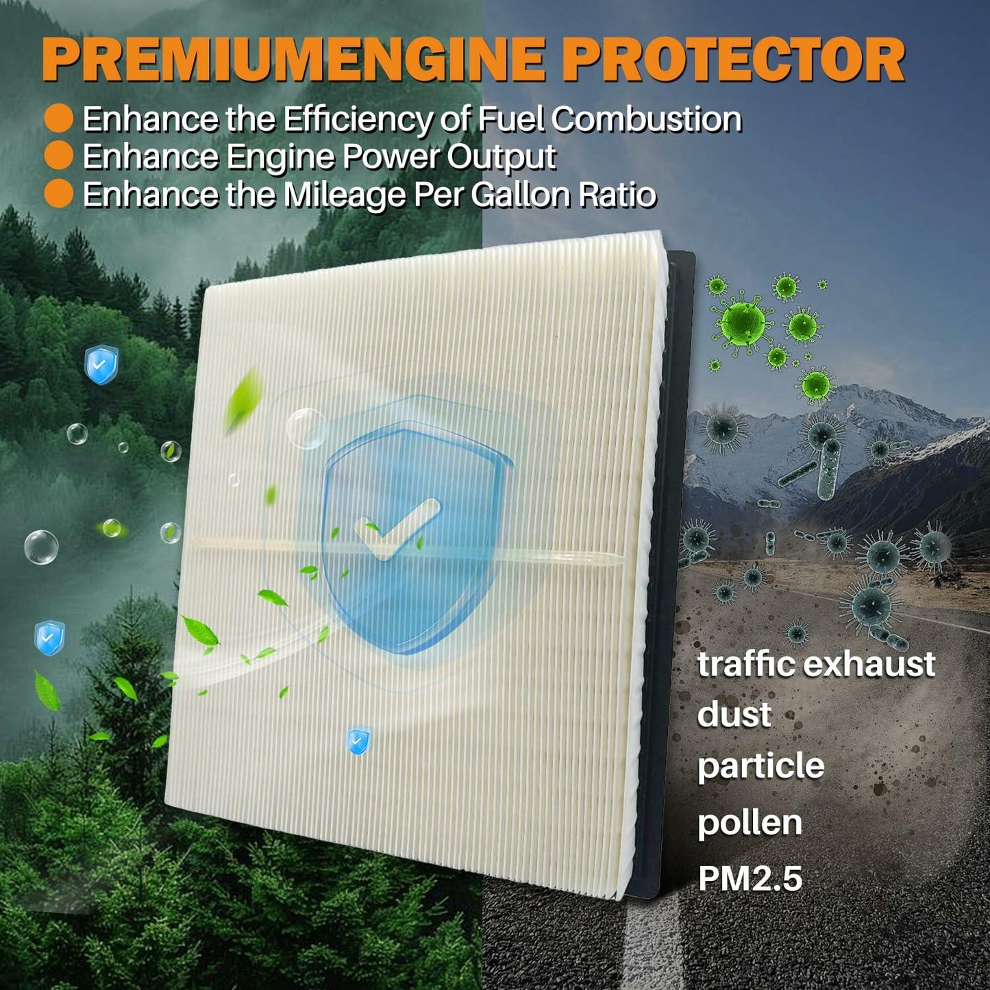 Treeligo Engine Air Filter CA11895 for 2016-2023 Tacoma Tundra Sequoia