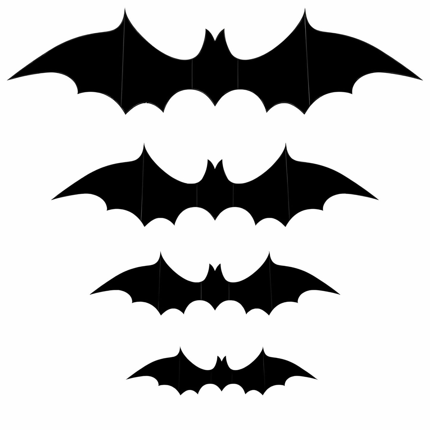 Finduat 81 Pcs Halloween Bat Wall Decor Black PVC 3D Stickers