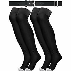 Londkaron Elite Baseball Softball Socks & Belt Combo Black 2 Pairs Size S