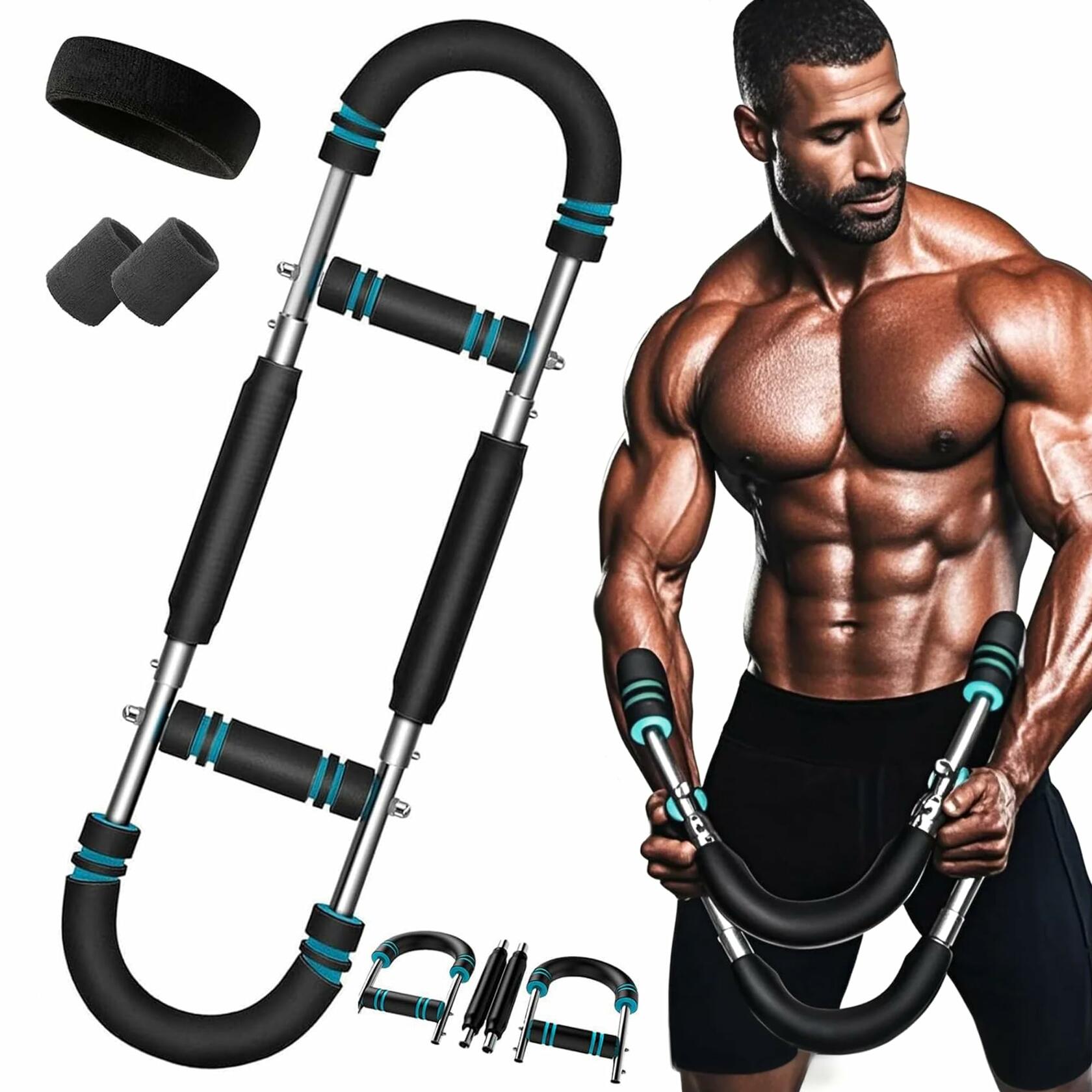 BESTOKAY Twister Arm Trainer Adjustable Resistance 70-90LBS Blue 2-Level