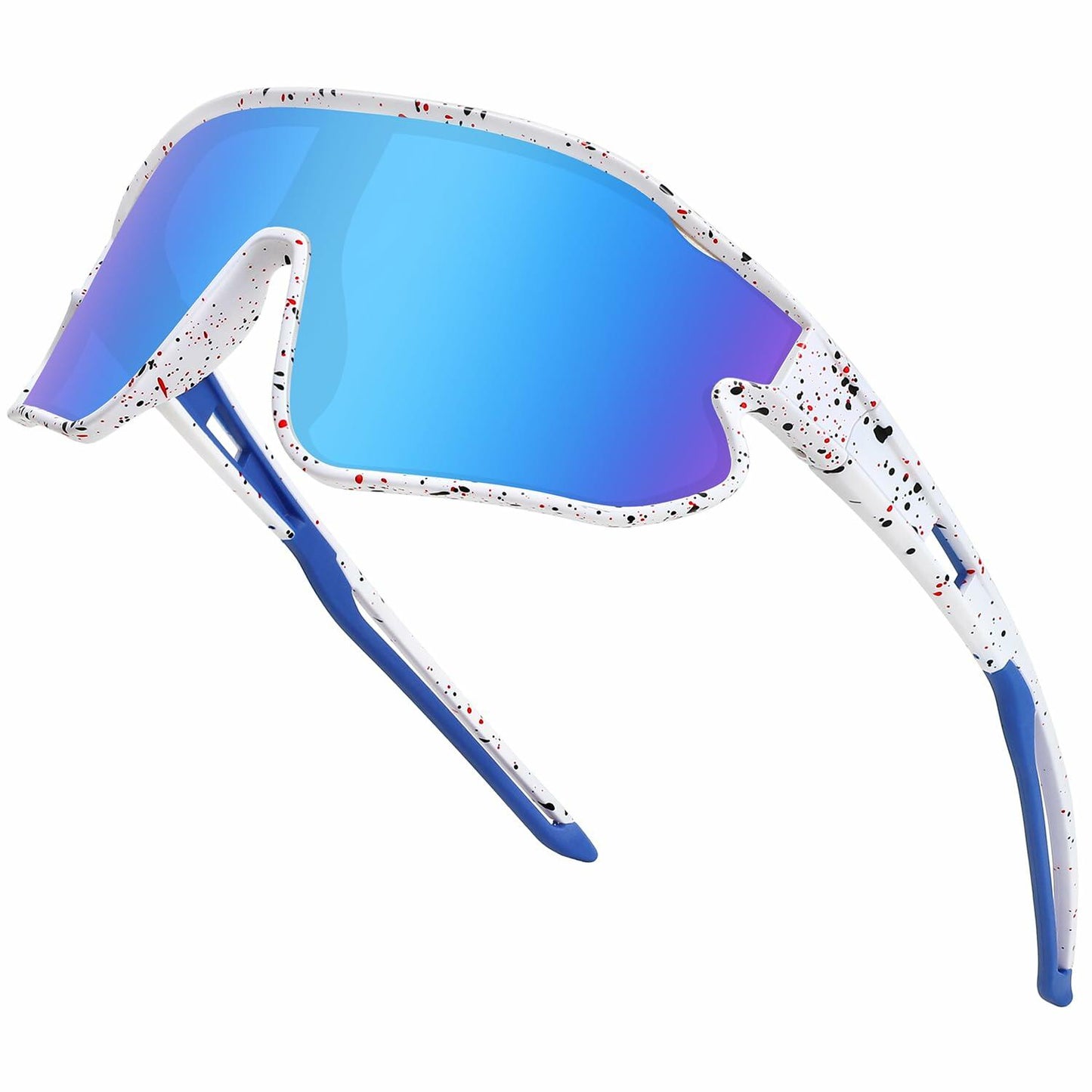 MARIDA Kids UV400 Baseball Sunglasses Sports Cycling White-Blue