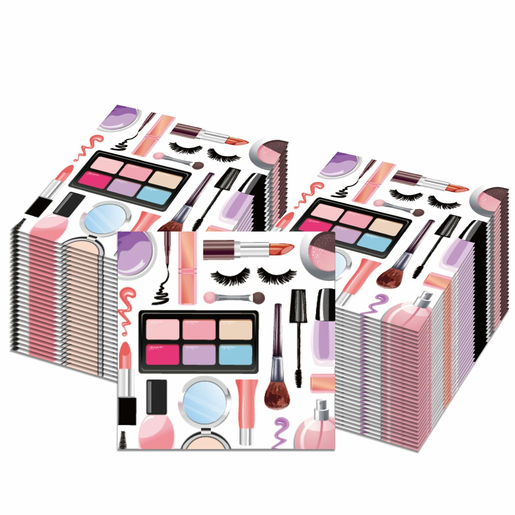 OXYLIPO 120Pcs Disposable Makeup Paper Napkins 6.5x6.5 Inch Multicolor