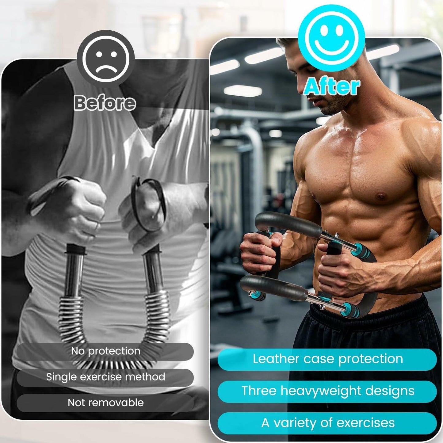 Cotftr Twister Arm Trainer Adjustable Chest Workout Equipment Blue 20-60lb