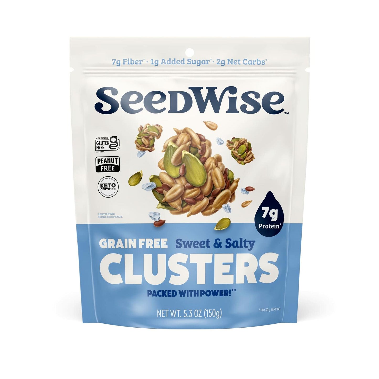 BestBy04/25 Ozery Bakery Super Seed Crunch Clusters Sweet Salty Vegan Keto 5.3oz