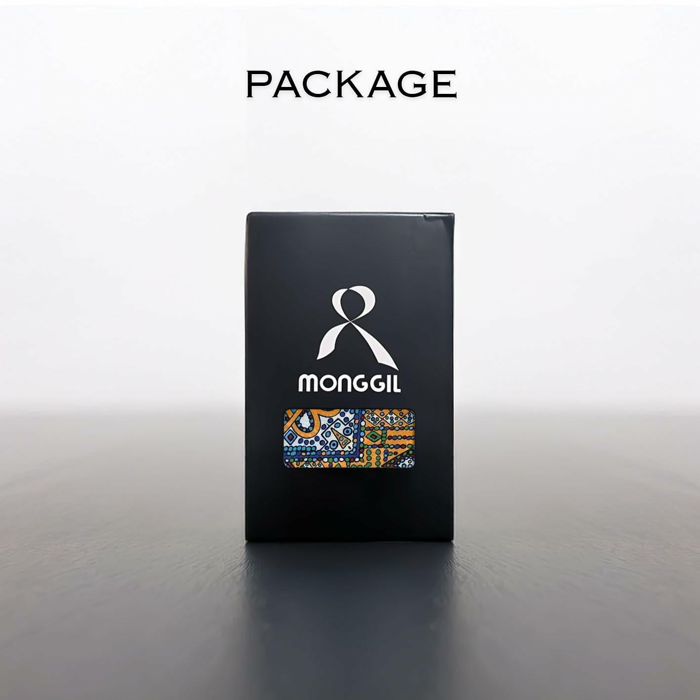 MONGGIL Satin Silky Scarf Pattern Print Neck Scarf Lightweight 27x27 inches