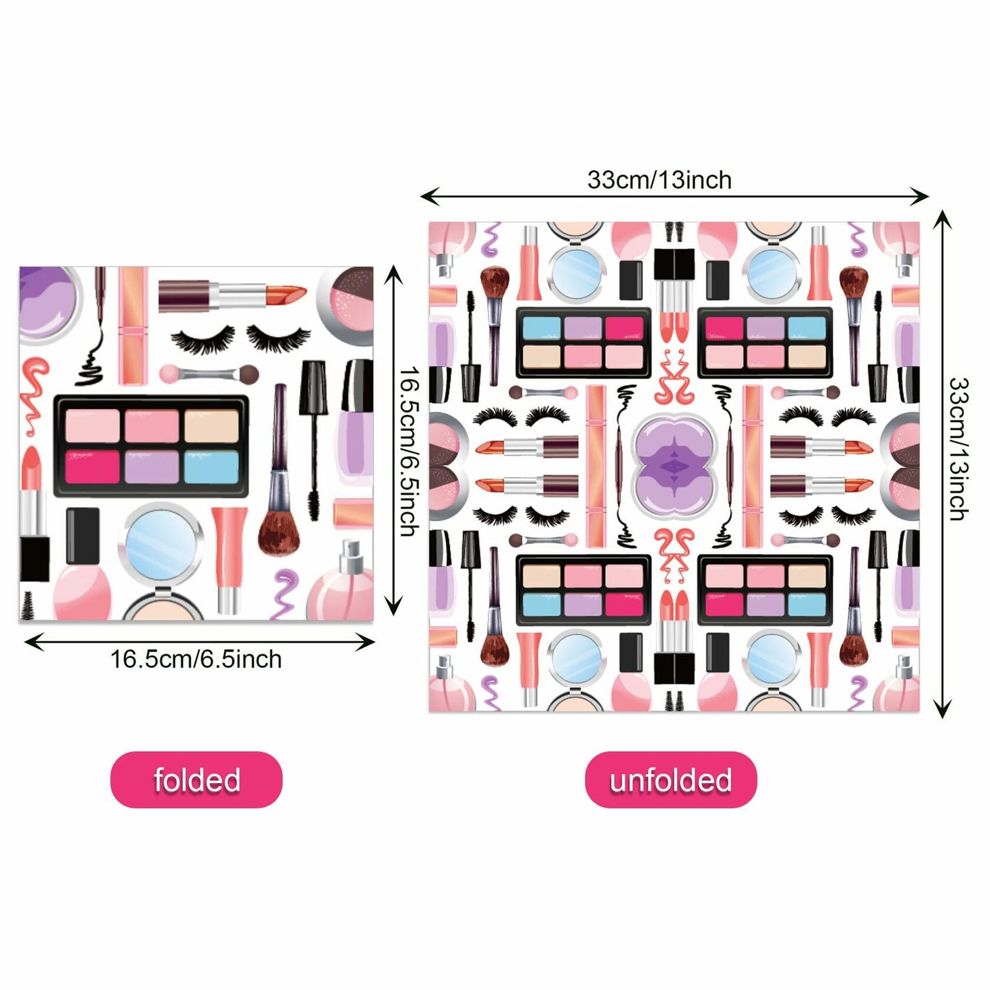 OXYLIPO 120Pcs Disposable Makeup Paper Napkins 6.5x6.5 Inch Multicolor