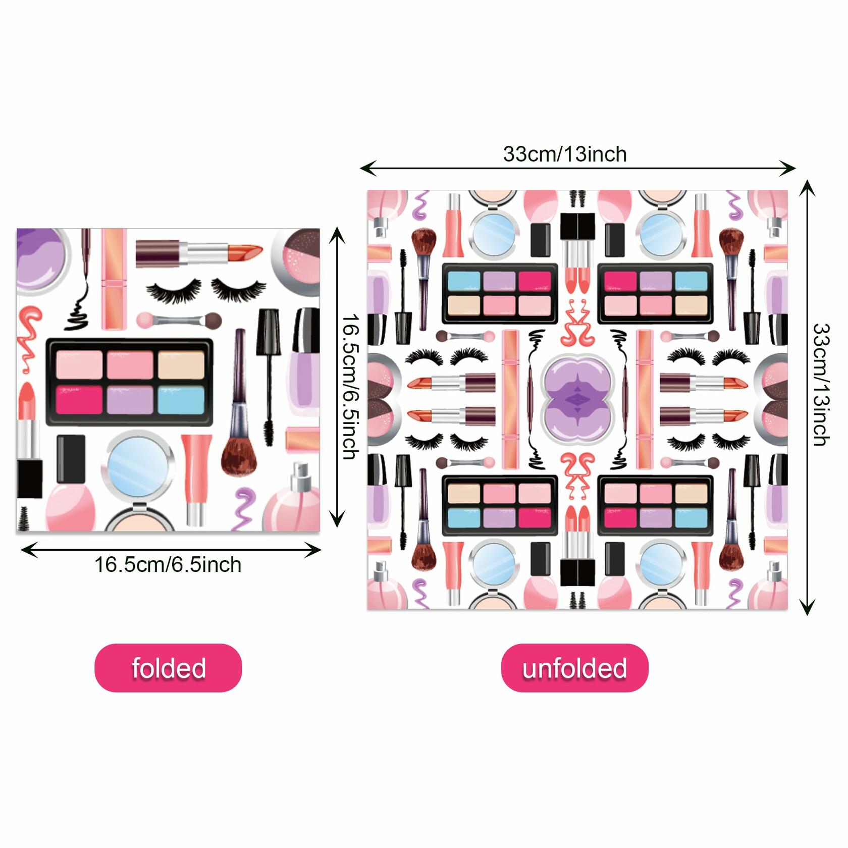 OXYLIPO 120Pcs Disposable Makeup Paper Napkins 6.5x6.5 Inch Multicolor