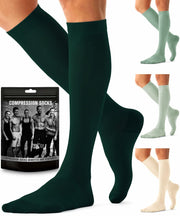 Bluemaple Compression Socks 4 Pairs Circulation Support Running Athletic