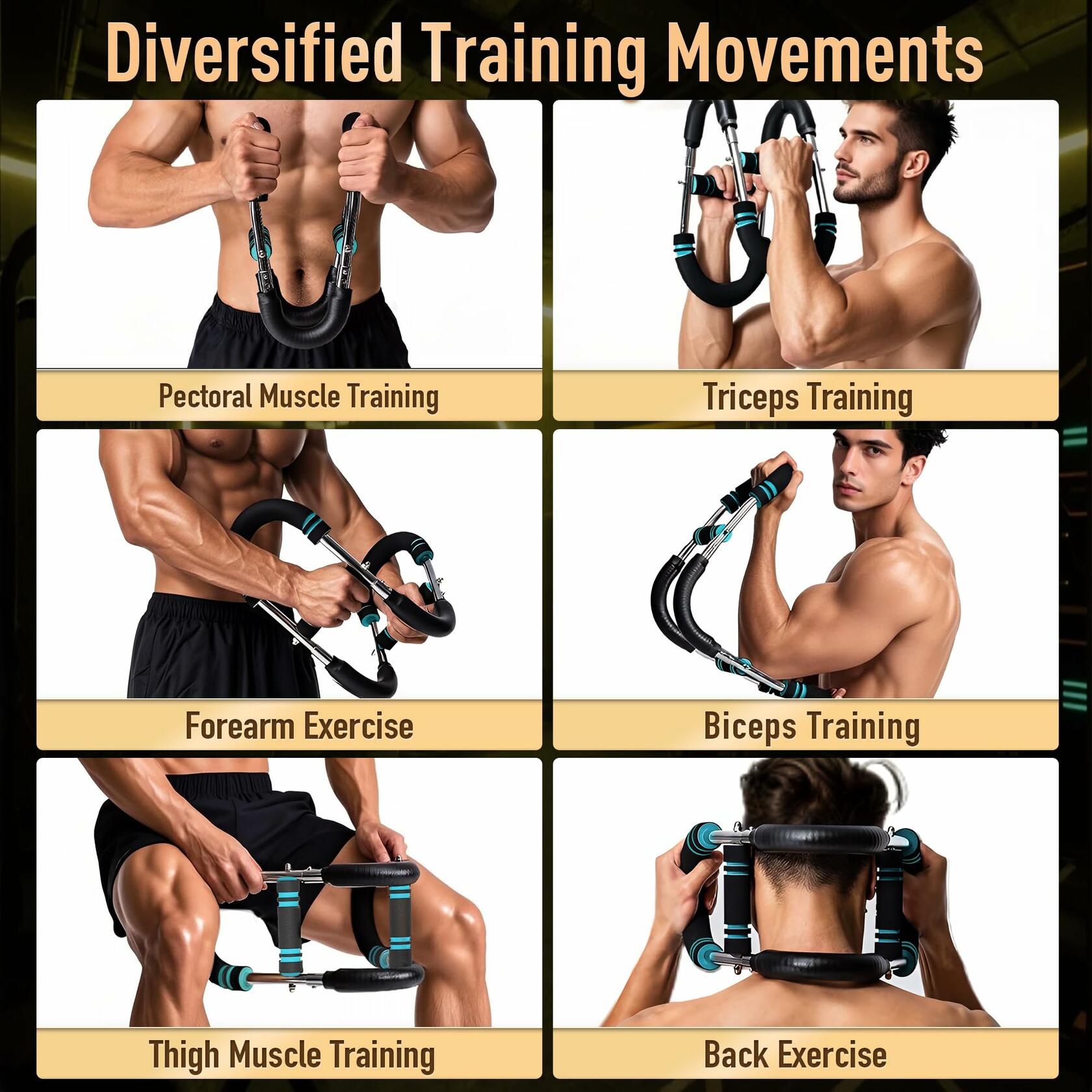 BESTOKAY Twister Arm Trainer Adjustable Resistance 70-90LBS Blue 2-Level