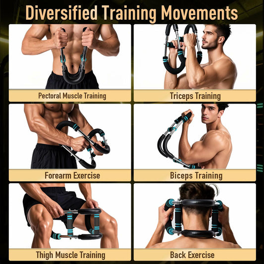 BESTOKAY Twister Arm Trainer Adjustable Resistance 70-90LBS Blue 2-Level