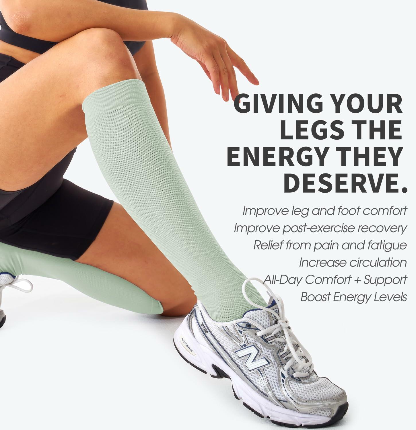 Bluemaple Compression Socks 4 Pairs Circulation Support Running Athletic