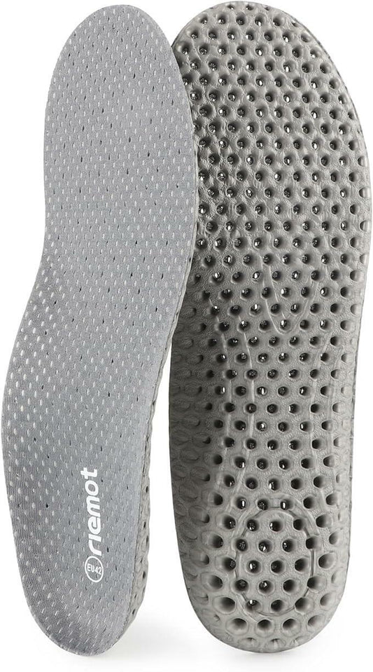 riemot Arch Supports Orthotics Sport Shoe Insoles 2 Pairs Grey Size US14/EU47