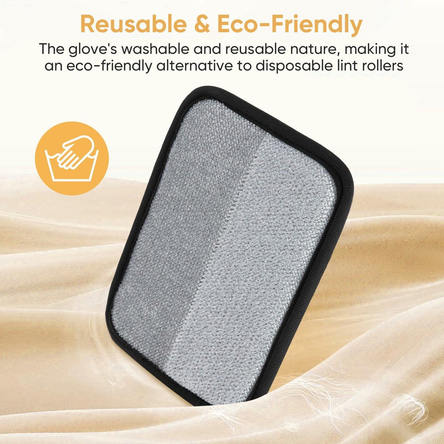 Wqapey Electrostatic Pet Hair Removal Gloves Reusable Cat Dog Fur 1 PCS