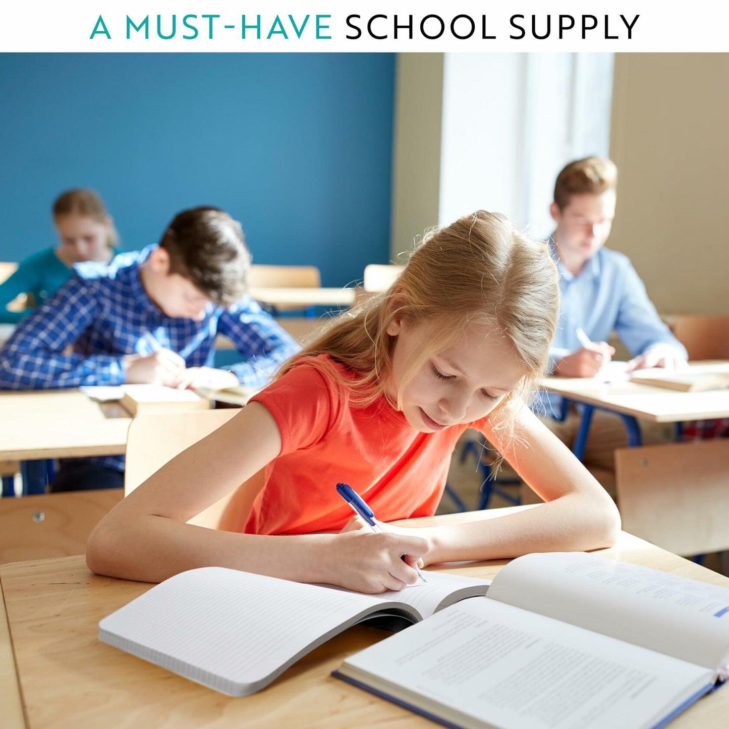 [Like New] Alitte Composition Notebooks 4-Pack Wide Ruled 9.75x7.5 Black Marble