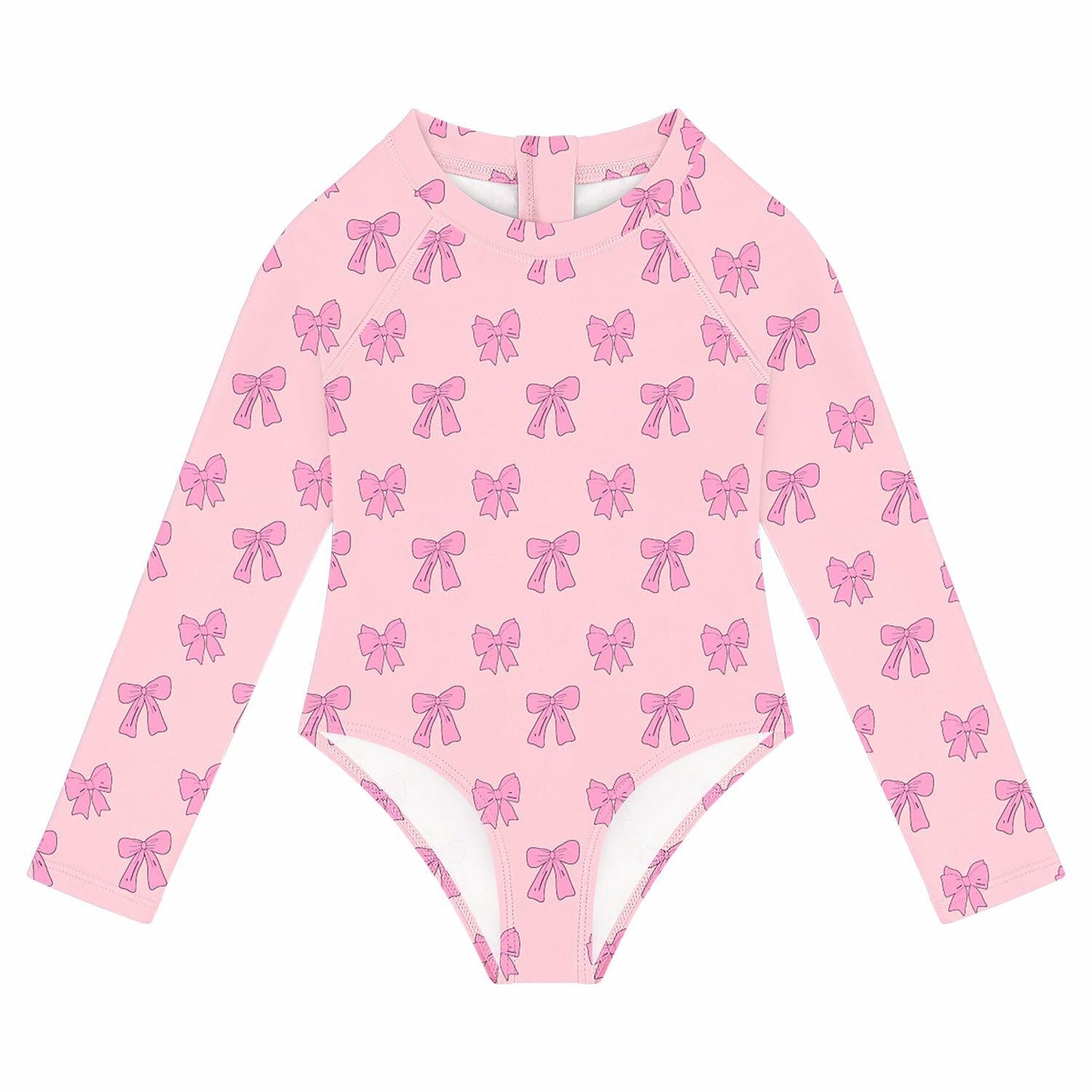 Toddler Girls One Piece Swimsuit Long Sleeve Zipper Pink Size 24 Month