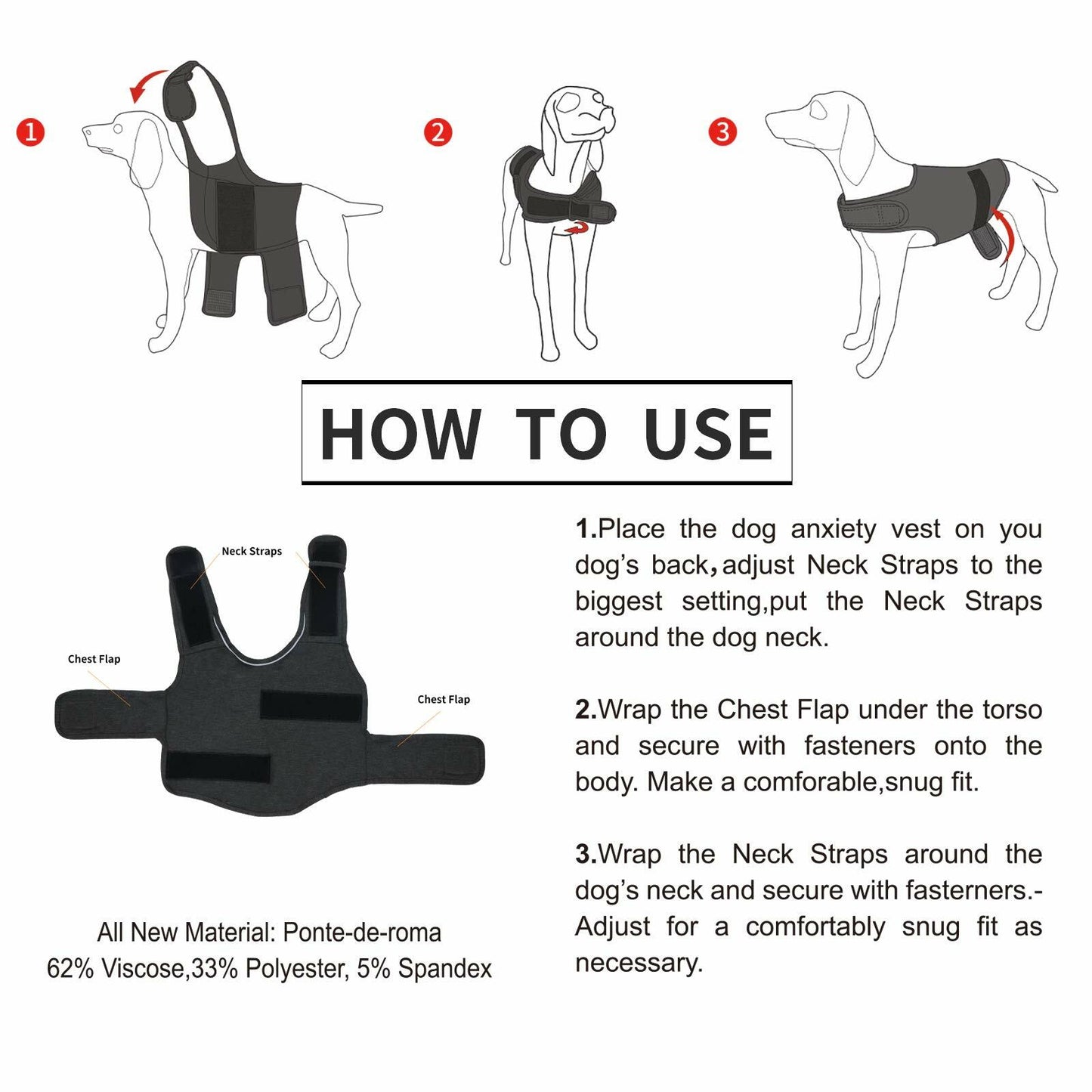 cattamao Dog Anxiety Relief Coat Calming Vest Navy Size Small