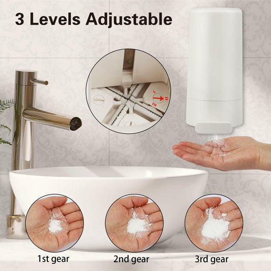 WSLFOKIDA Soap Dispenser with Built-in Blade Wall-Mountable Adjustable White