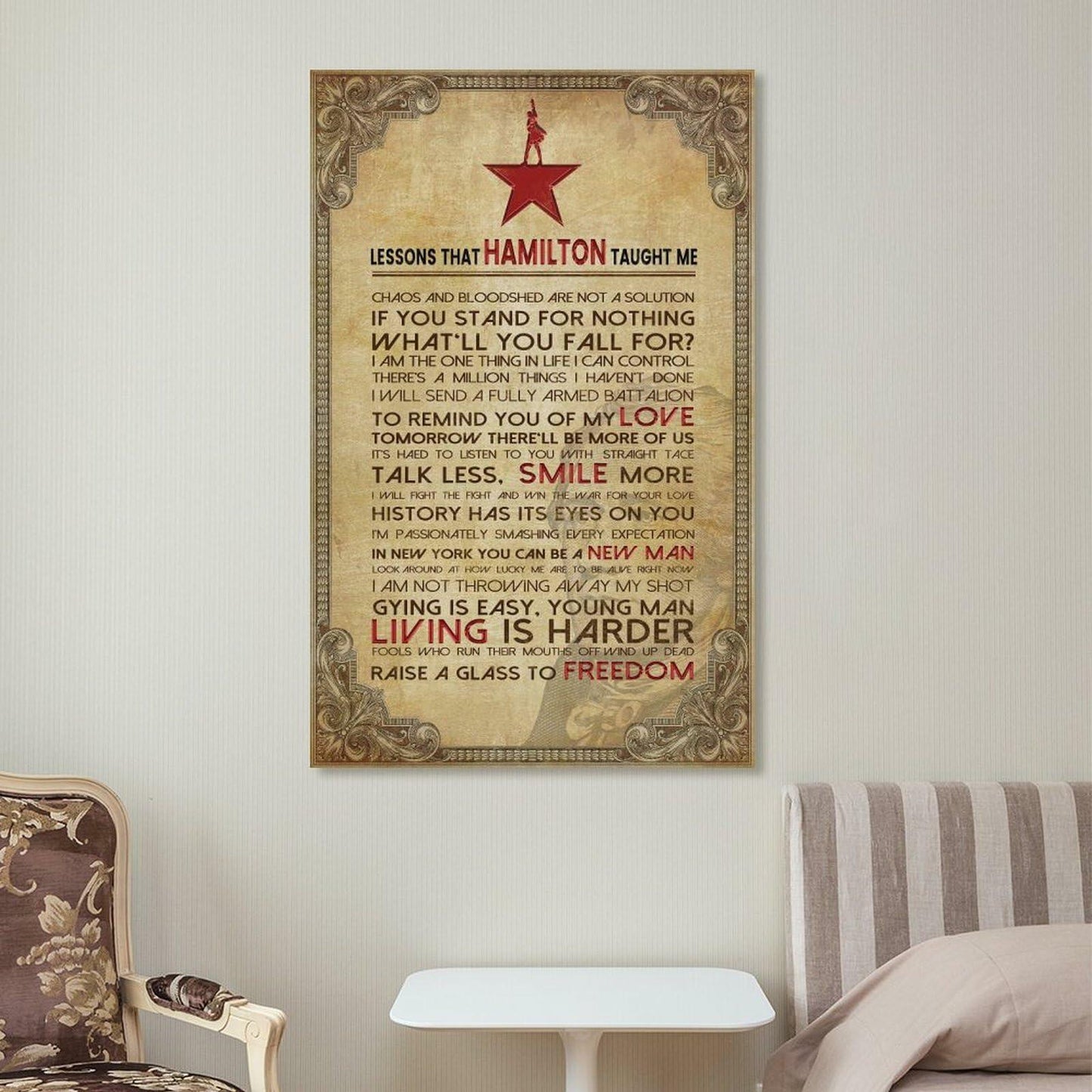 LINWDSB Hamilton Lessons Education Poster 12x18in Unframe-style Portrait