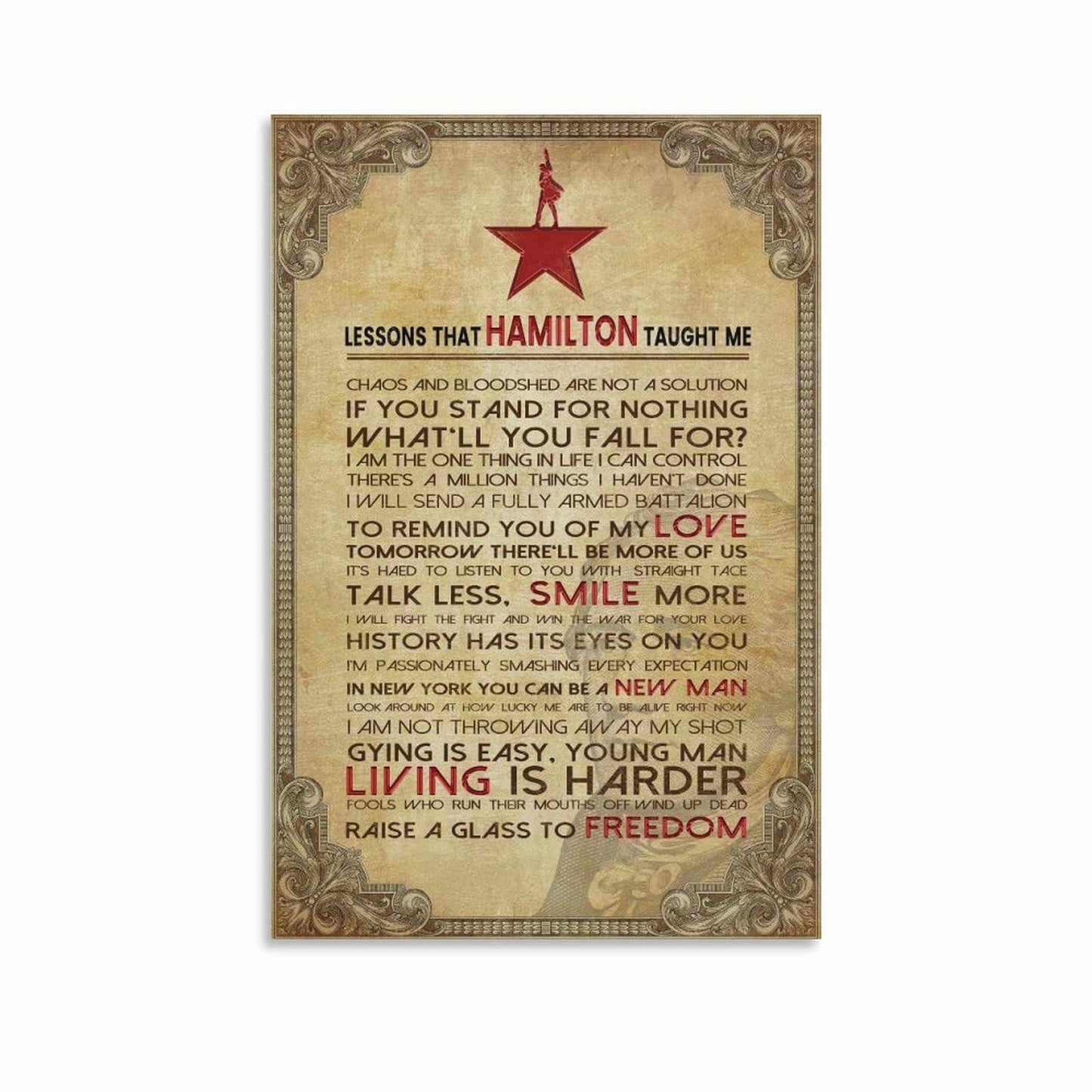 LINWDSB Hamilton Lessons Education Poster 12x18in Unframe-style Portrait