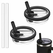Tianhengyi 40 OZ Tumbler Lid Replacement for Stanley Quencher, 2 Pack Black