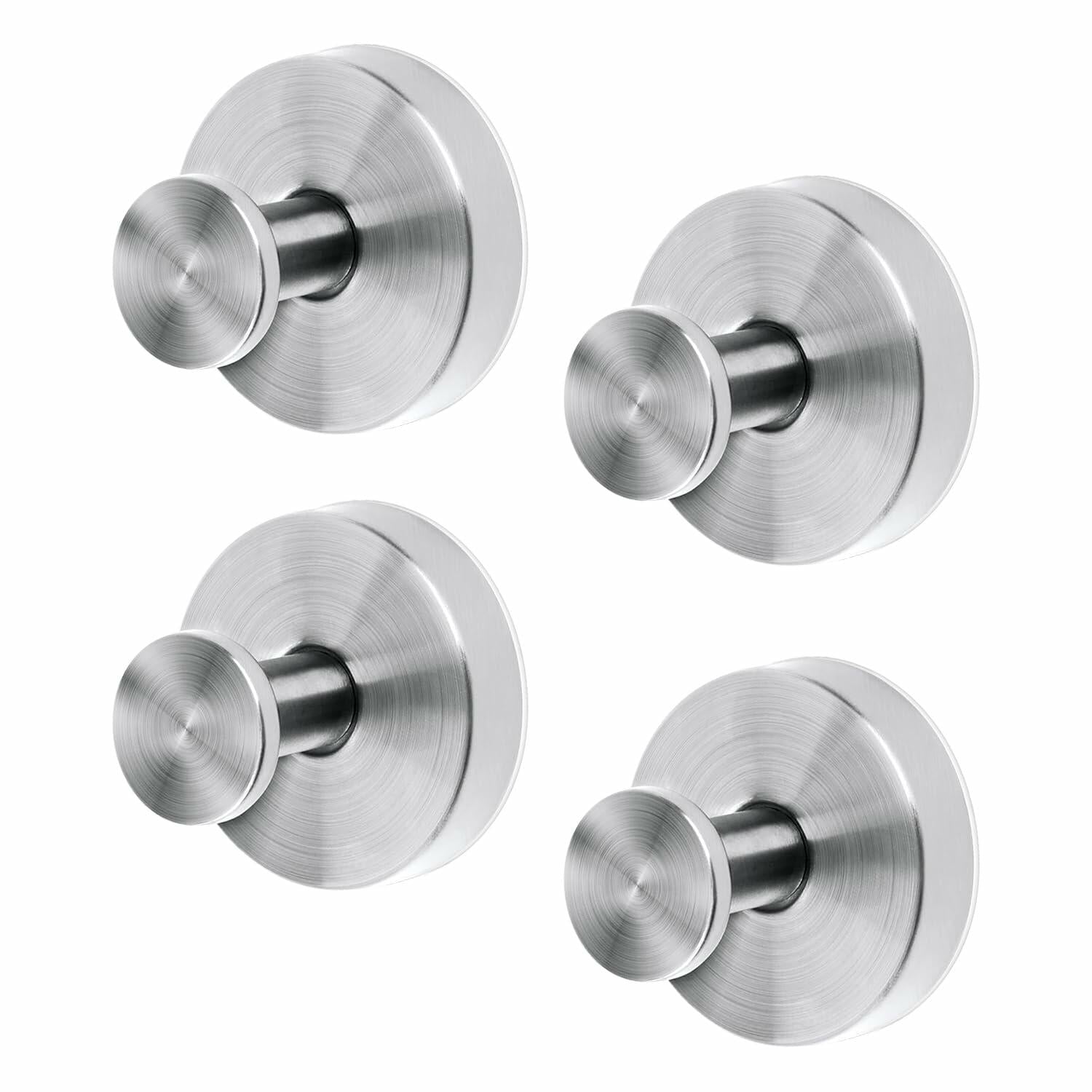 4pcs Suction Cup Hooks Stainless Steel Wall Hooks for Bathroom Glass