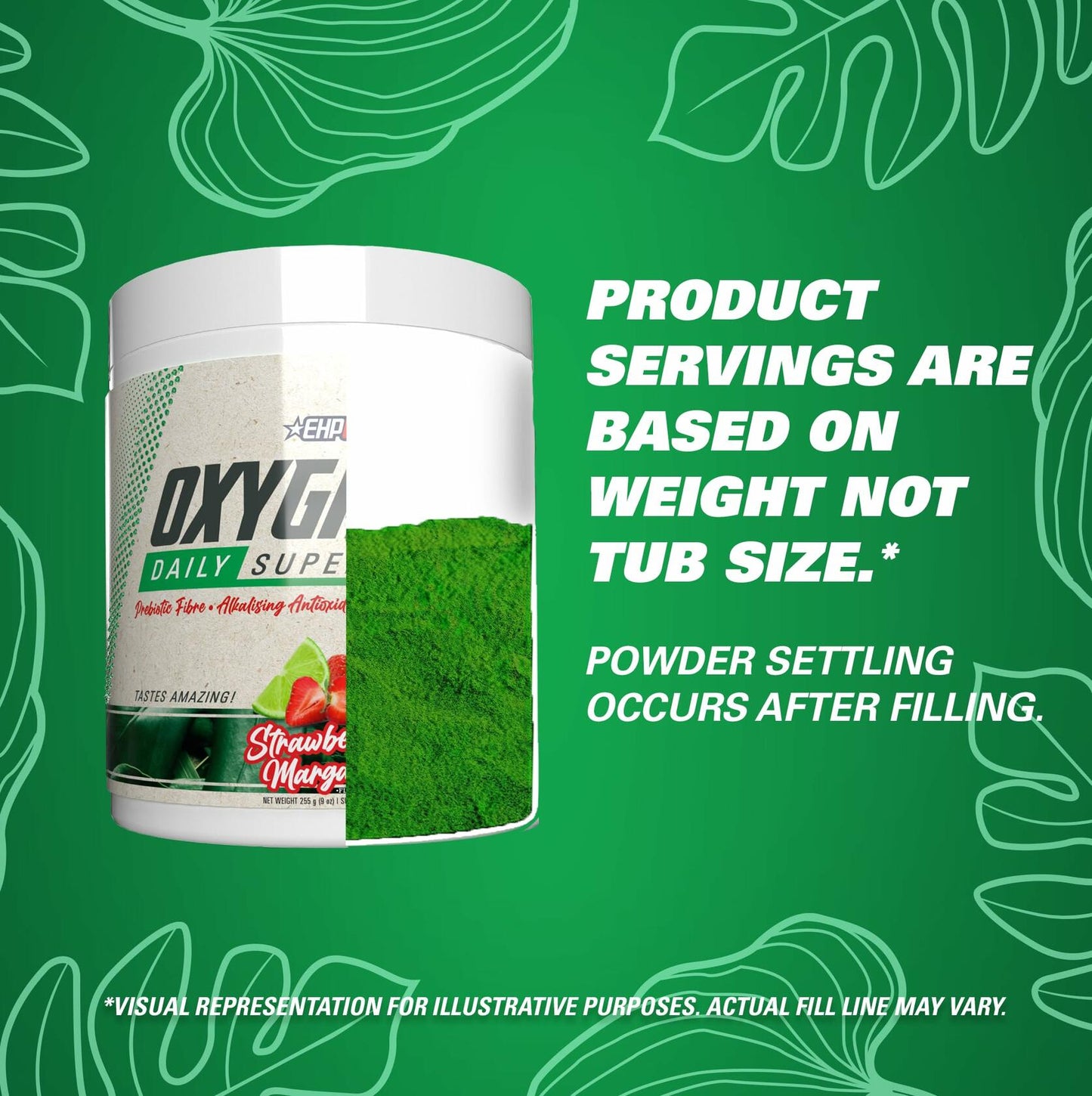BestBy10/25 EHP Labs OxyGreens Super Greens Powder 30 Serve Strawberry Margarita
