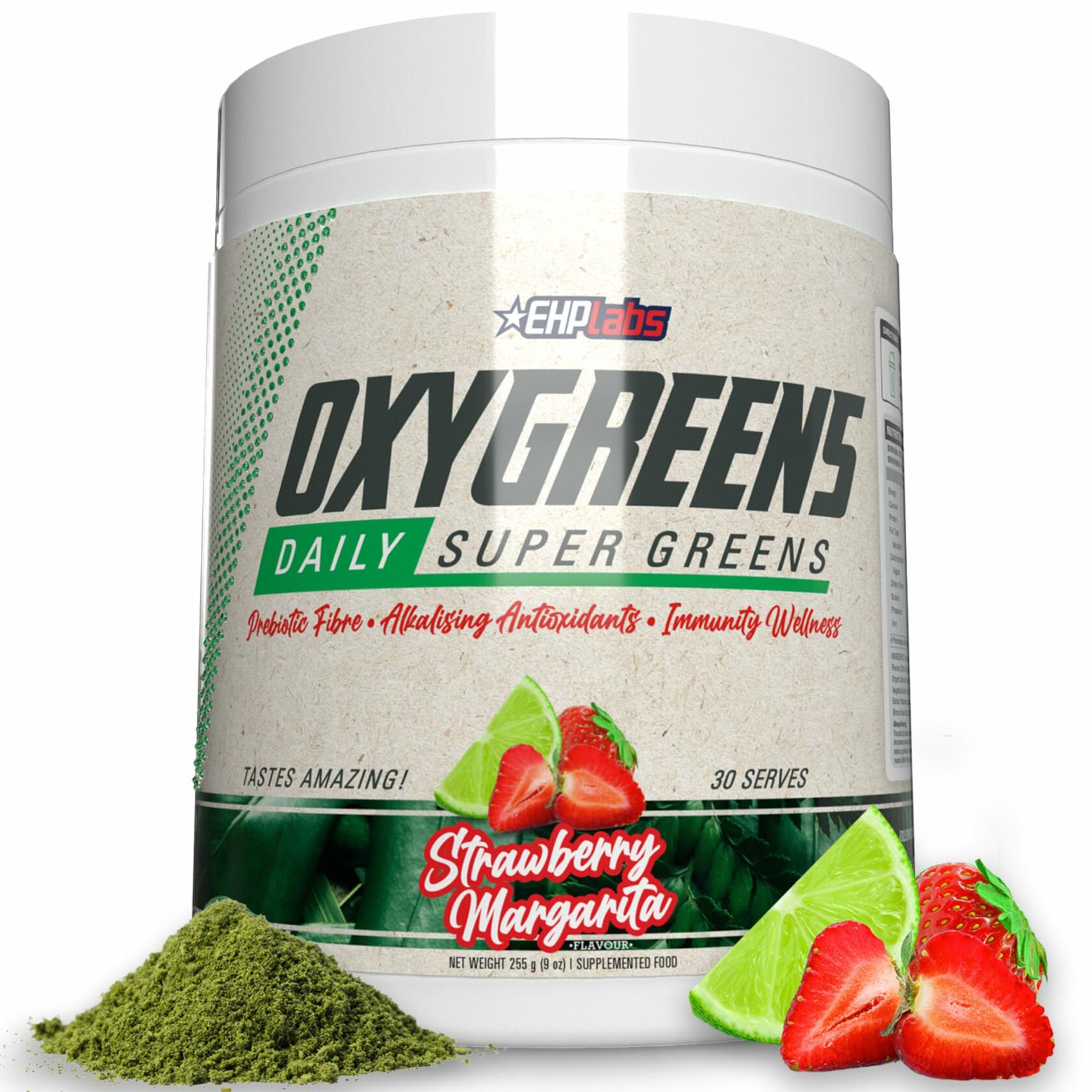 BestBy10/25 EHP Labs OxyGreens Super Greens Powder 30 Serve Strawberry Margarita
