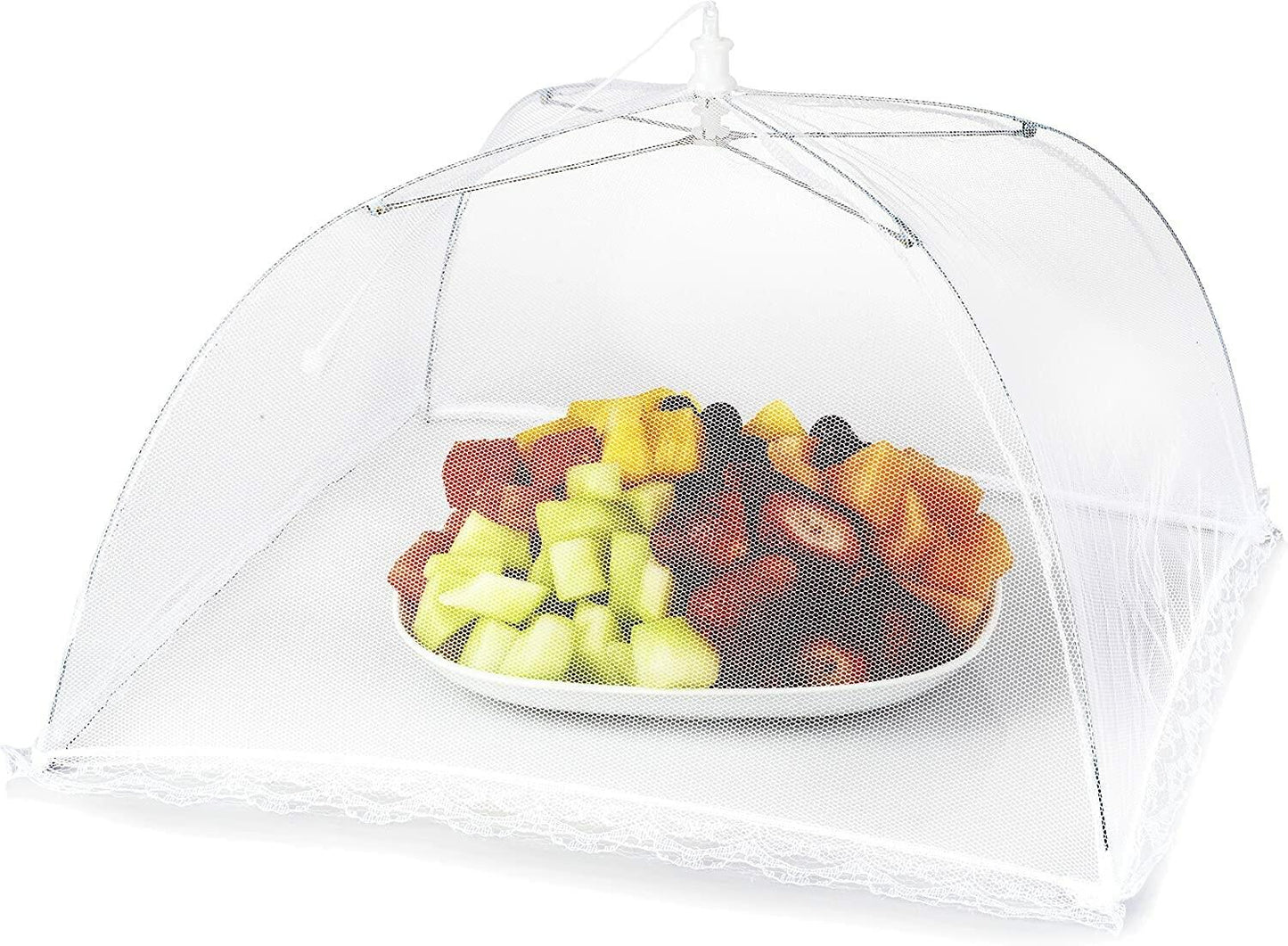 Alysontech Mesh Outdoor Food Cover Tents 6 Pack White Collapsible Pop Up