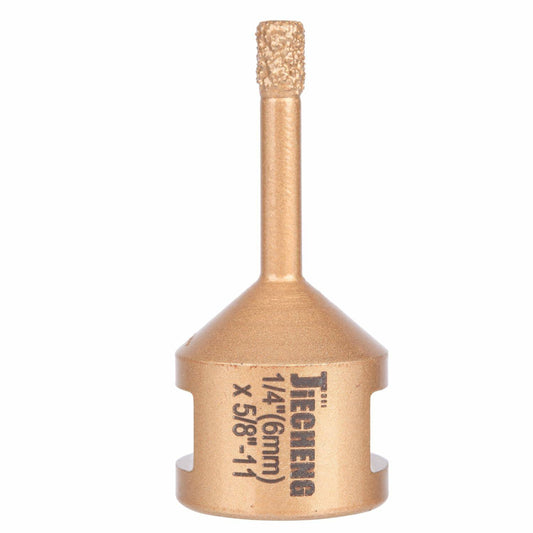 JIECHENG Diamond Core Drill Bit 1/4 inch Gold Hole Saw 6mm for Granite