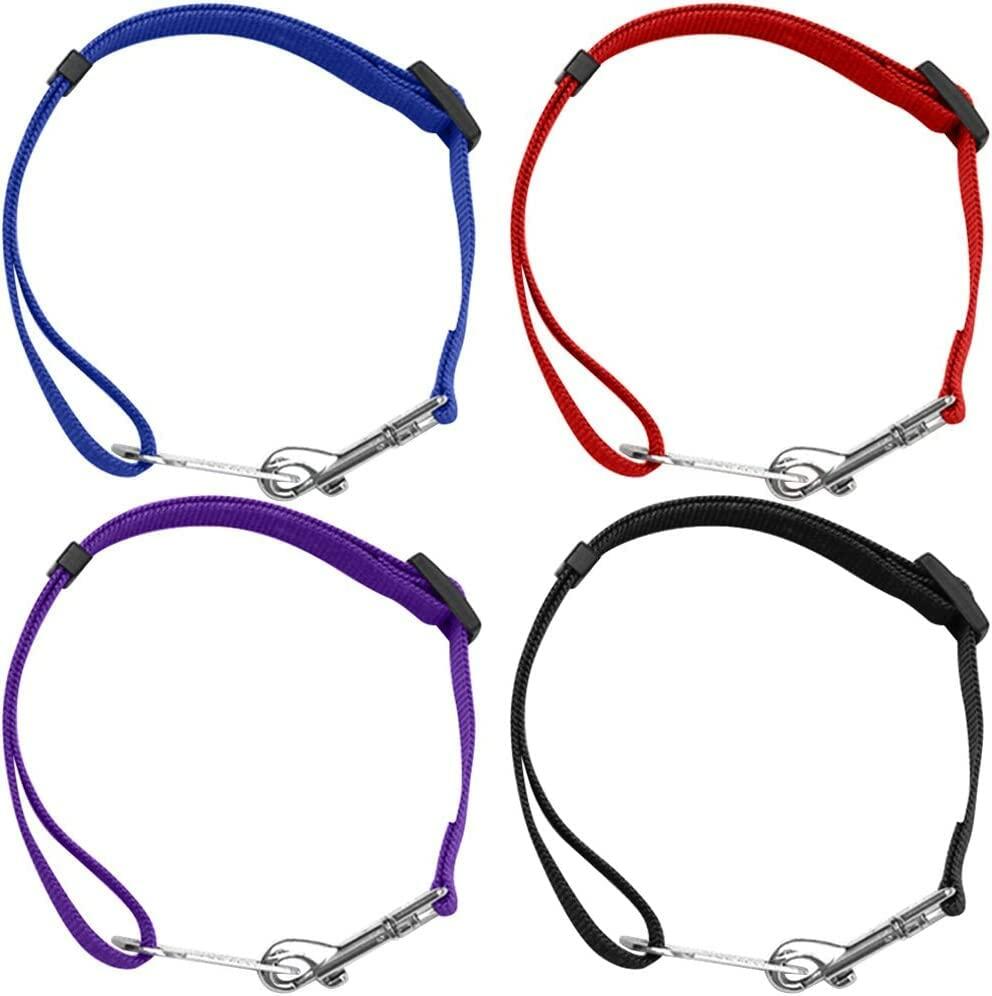 ELLOY Adjustable Pet Car Seat Belt Dark Blue Nylon Safety Harness