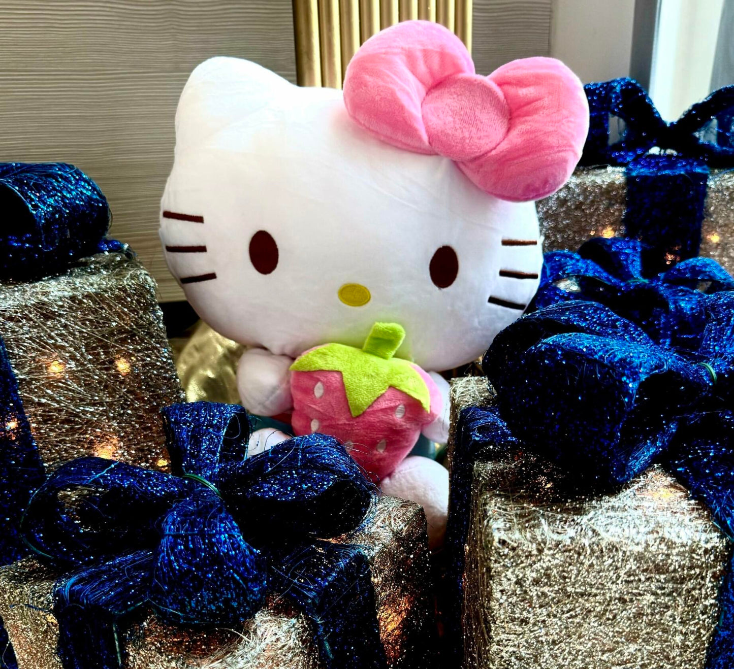 AlphaDesignLuxe Pink Kitty Plush Toy Soft Stuffed Animal Cat Plush Size 17.5"