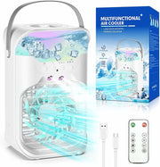 iFTY Portable AC Unit w/Remote 1.5L Tank 3 Speeds 7 Night Light White