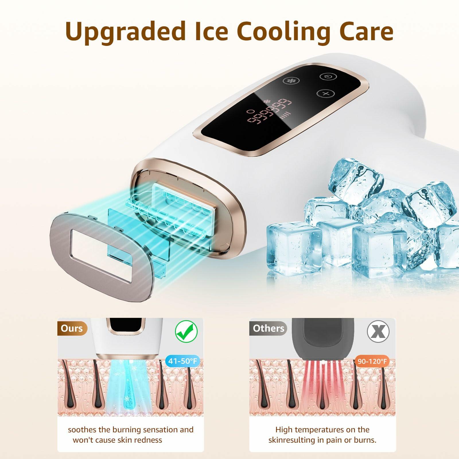 Rodzon IPL Laser Hair Removal Device Painless Care for Women White