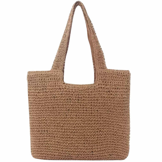 Toguma Straw Tote Handbag Beach Bag for Women Brown 15.75x15.75x3.07