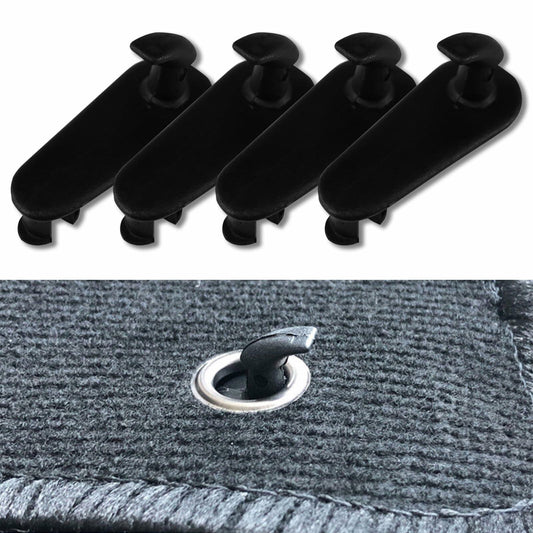 Tobenbone Car Floor Mat Clips Fixing Hooks Clamp Carpet Fasteners Black